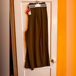 Cider Olive Wide-Leg Trousers